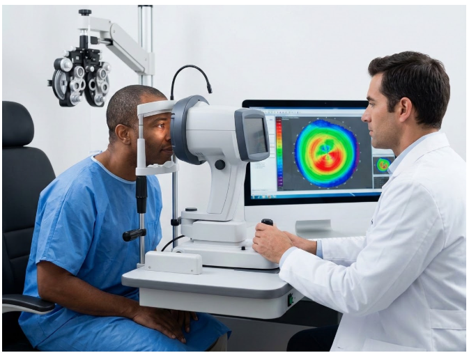 LASIK Eye Surgery: Everything You Need to Know Eye examination and corneal mapping before LASIK eye surgery