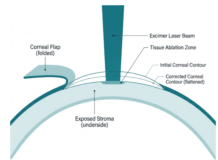LASIK Eye Surgery: Everything You Need to Know Corneal reshaping during LASIK treatment