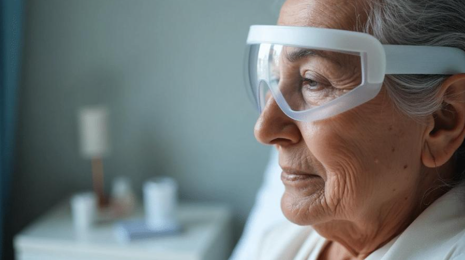 How Long Does It Take to Recover After Cataract Surgery? Patient protecting the eye during early cataract surgery recovery