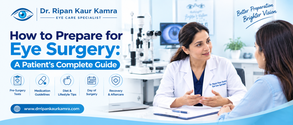 How to Prepare for Eye Surgery: A Patient's Complete Guide Ophthalmologist discussing eye surgery preparation with a patient in a modern clinic with diagnostic equipment.